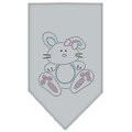 Unconditional Love Bunny Rhinestone Bandana Grey Small UN849365